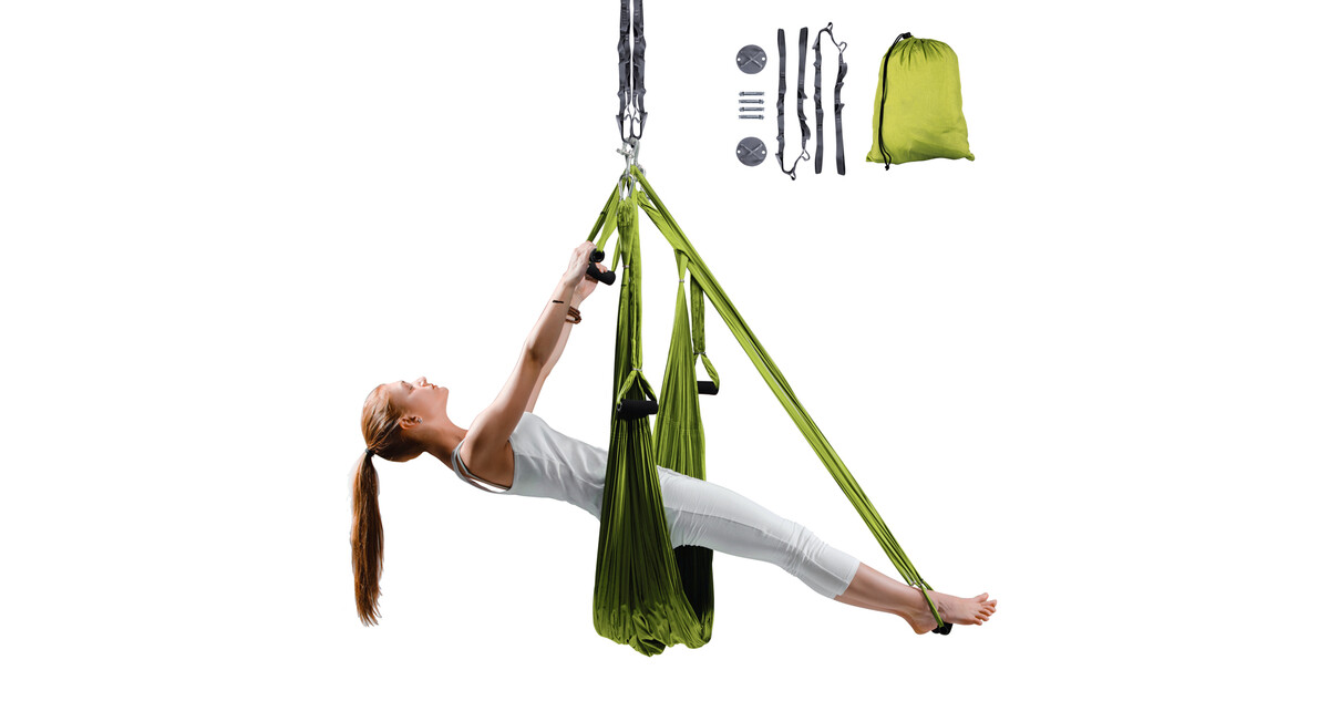 Aerial Yoga Swing (hammock) with handles - Aerial Yoga Swings & Aerial Silks  made in Europe