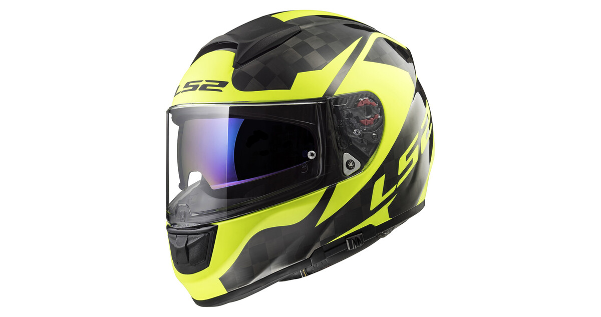 Casco moto LS2 FF397.71 Vector CT2 Carbon Shine H-V Yellow Hospitalet