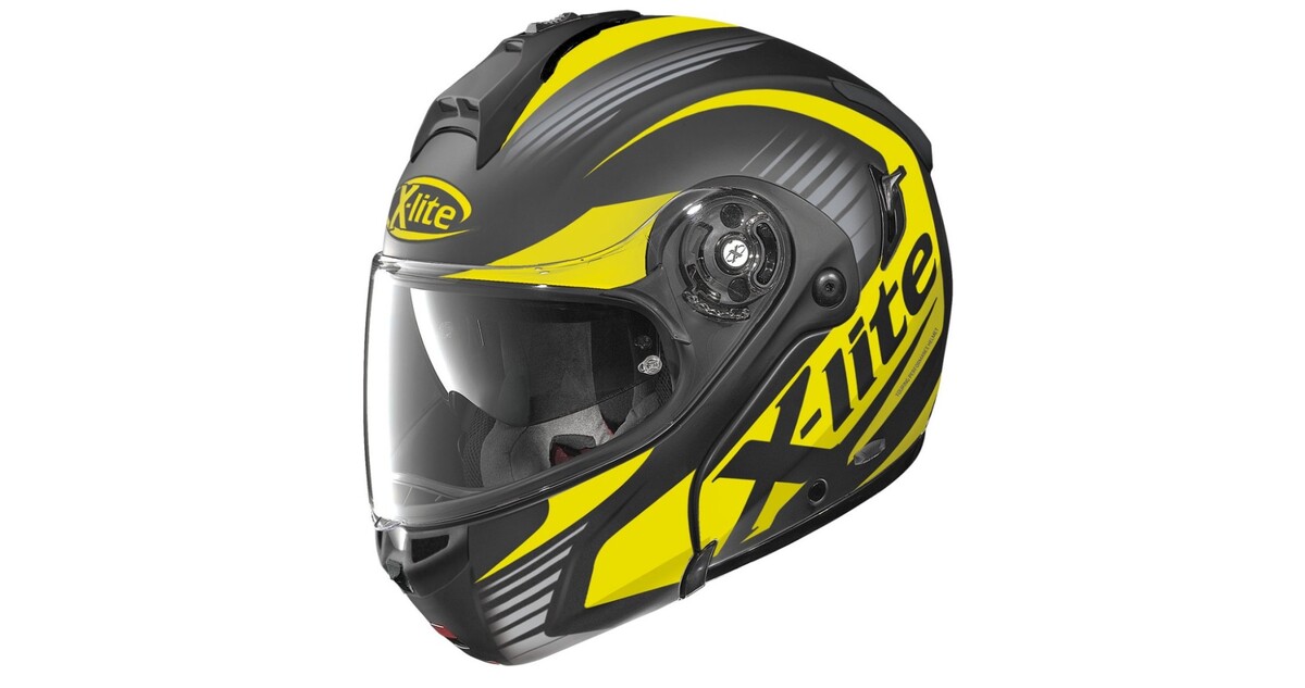 Motorcycle Helmet X Lite X 1004 Nordhelle N Com Flat Black Yellow