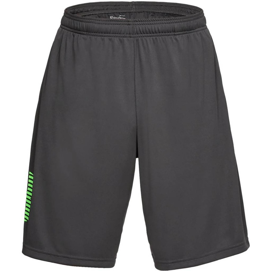 grey and green under armour shorts