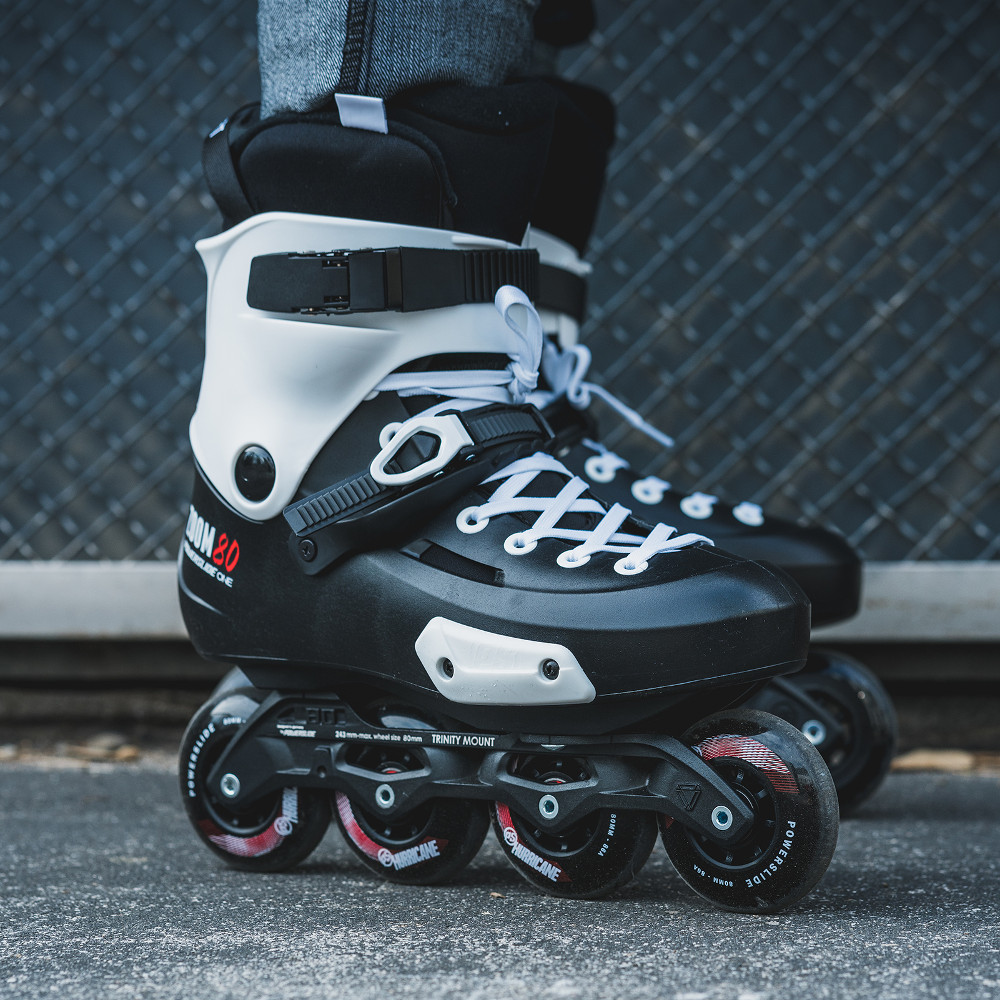 Rollerblades Powerslide Zoom Pro Black 80 Trinity - inSPORTline