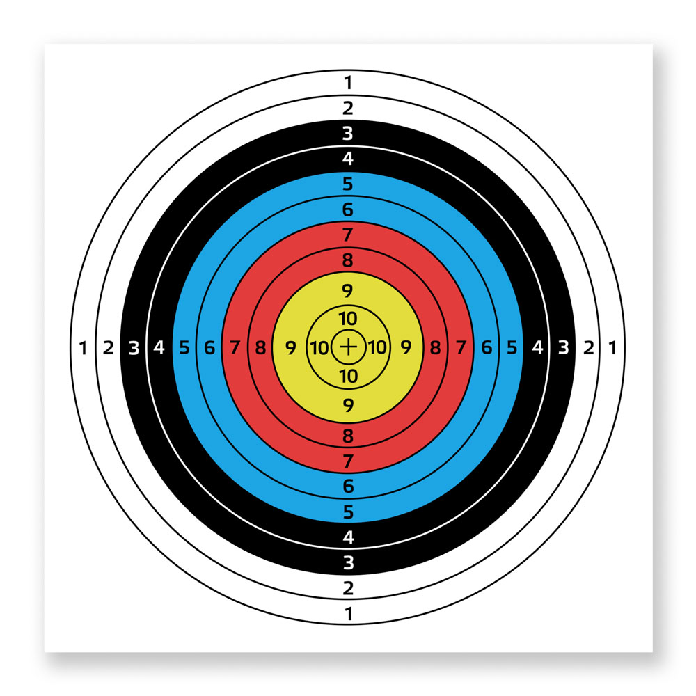 Paper Archery Target inSPORTline Dabbak 60 x 60 cm – 10 Pcs. - inSPORTline