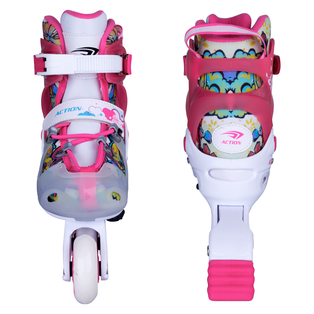 Adjustable Children’s Rollerblades with Light-Up Wheels Action Doly ...