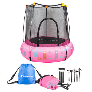 inflatable trampoline with net